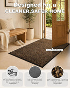 Mibao Super Absorbent Front Door Mat, 29.5" x 17", Non-Slip Washable Indoor - Image 4