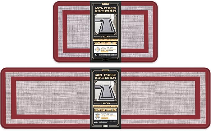 Mattitude Kitchen Mats Set of 2 Cushioned Rugs Anti-Fatigue Mats by Mattitude