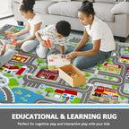 Capslpad Sky Blue Car Road Kid Rug Carpet Playmat - Image 7