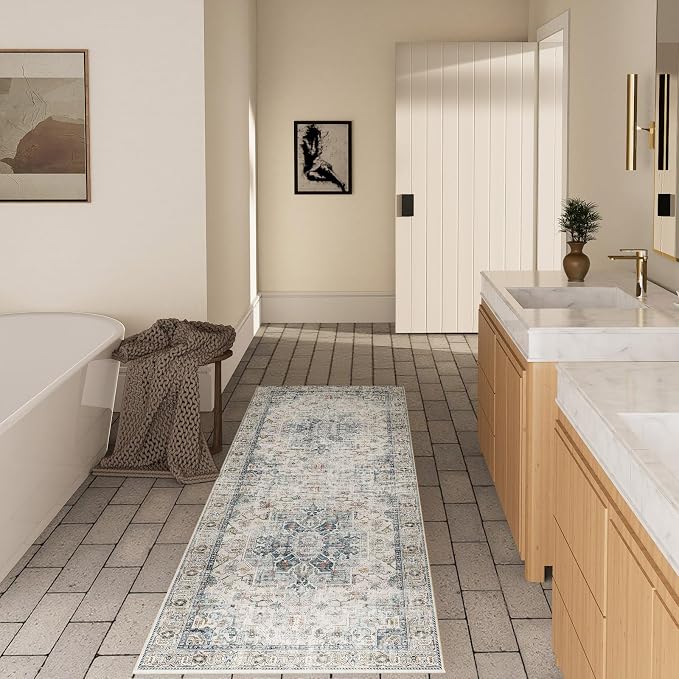 Machine Washable Kitchen Runner Rugs: 2'x10' Hallway Runner Rug Non Slip Low - Image 5