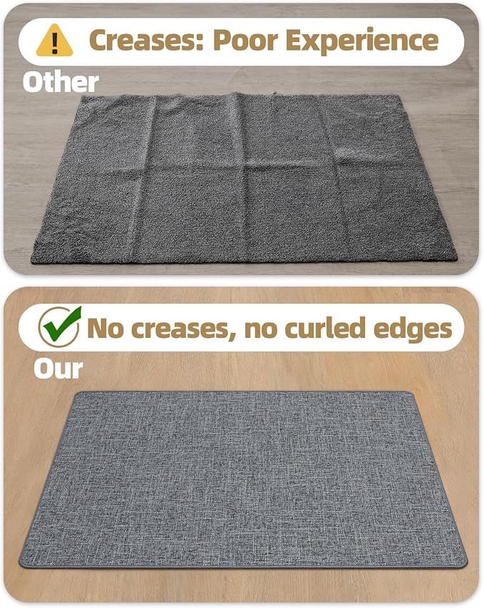 Color&Geometry Ultra Thin Indoor Door Mat 36"x56", Non Slip Rubber Backed Dirt - Image 5