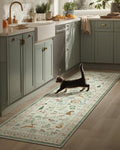 Machine Washable Kitchen Runner Rugs: 2'6"x8' Hallway Runner Non Slip Low Pile by palohom