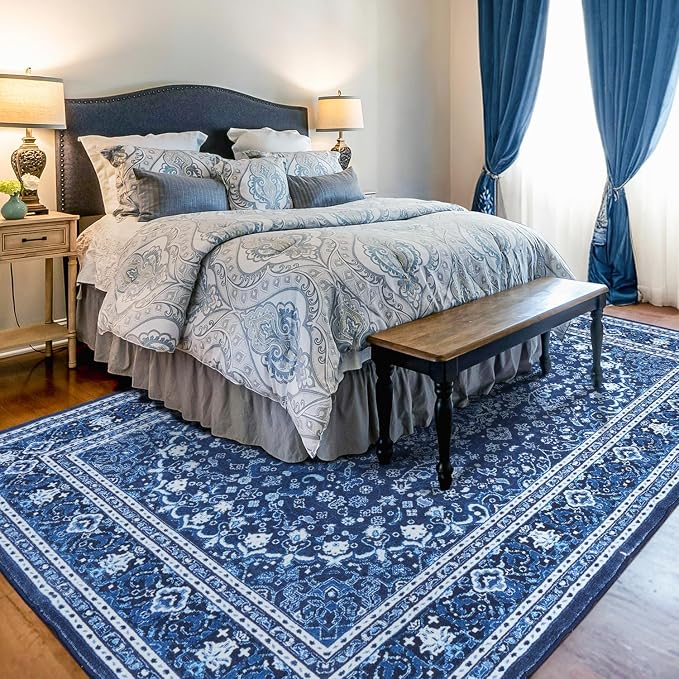 Lessymo Area Rugs 10 x 14 for Living Room, Machine Washable Area Rugs Boho Faux - Image 3
