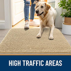 OLANLY Dog Door Mat for Muddy Paws 32x20, Absorbs Moisture and Dirt, Absorbent - Image 6