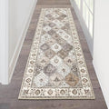 HEBE Hallway Runner Rug 2'x6' Washable Vintage Distressed Area Rugs Non Slip by HEBE