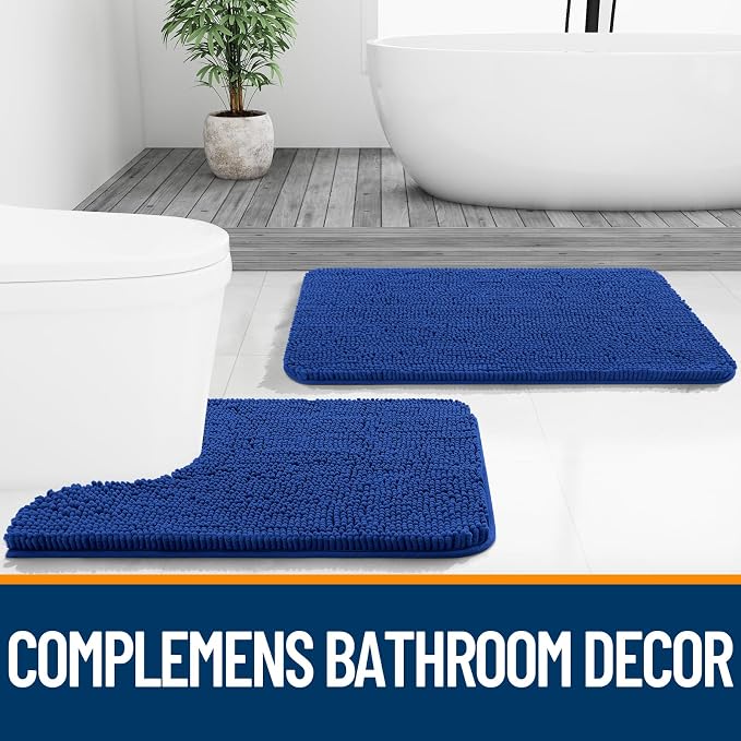 OLANLY Large Bathroom Rugs 59x35, Extra Soft Absorbent Chenille Bath Rugs - Image 7
