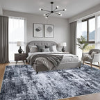 4x4 Area Rug Living Room Rug: Washable Modern Abstract Soft Thin Rug Indoor - Image 3