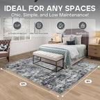 8x10 Area Rugs for Living Room Rug Washable: Modern Large Rug for Dining Room - Image 2