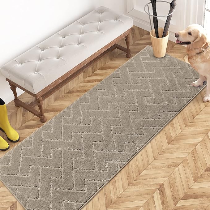 PURRUGS Dirt Trapping Door Mat 24" x 70", Non-Slip Machine Washable Entry Rug by PURRUGS