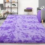 FlyDOIT Purple Tie-Dyed 9x12 Feet Large Rugs - Image 9