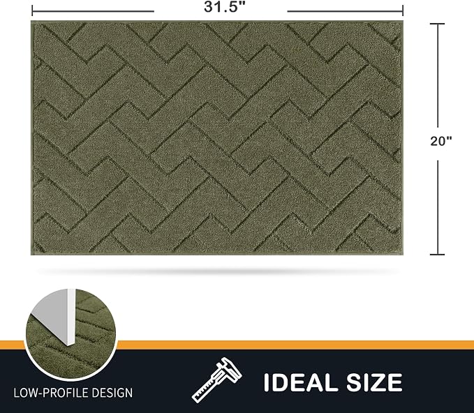 PURRUGS Dirt Trapping Door Mat 20" x 31.5", Non-Slip Machine Washable Entry Rug - Image 2