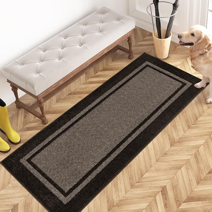 PURRUGS Dirt Trapping Door Mat 24" x 60", Non-Slip Machine Washable Entryway Rug by PURRUGS