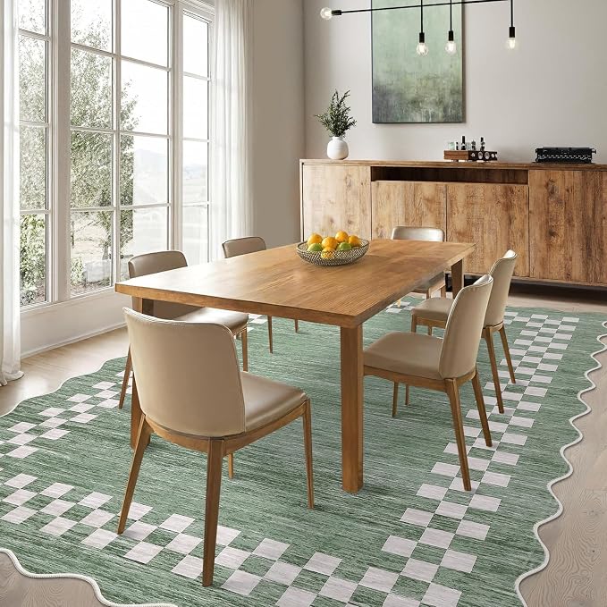 GarveeHome 4x6 Area Rug Small Washable Living Room Rug Scalloped Rug - Image 7