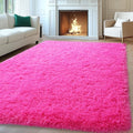 Mugorn Hot Pink Fluffy Soft Rugs by MUGORN