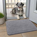 Smiry Dog Door Mat for Muddy Paws 24x16, Absorbent Dirt Trapper, Non-Slip by Smiry