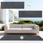 SAND MINE Waterproof Outdoor Rug, Plastic Reversible Rug, Modern Area Rug - Image 3