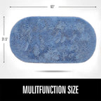 LOCHAS Bedroom Rug 2.6' x 5.3', Light Navy Fluffy Shaggy Area Rug - Image 2