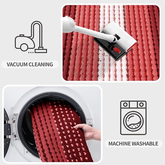 Kitinjoy Indoor Outdoor Door Mat, 47x20 Non-Slip Absorbent Dirt Trapper - Image 5
