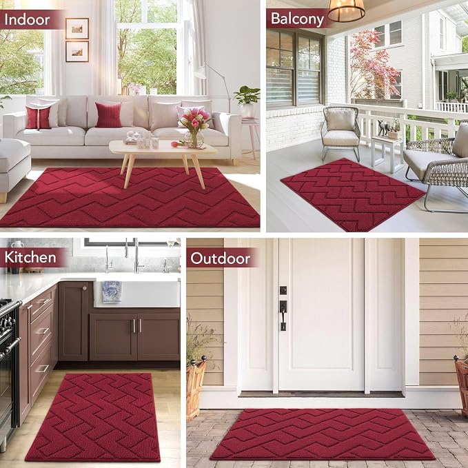 hicorfe Front Door Mat Outside Entrance, Stain and Fade Resistant, Non Slip - Image 8