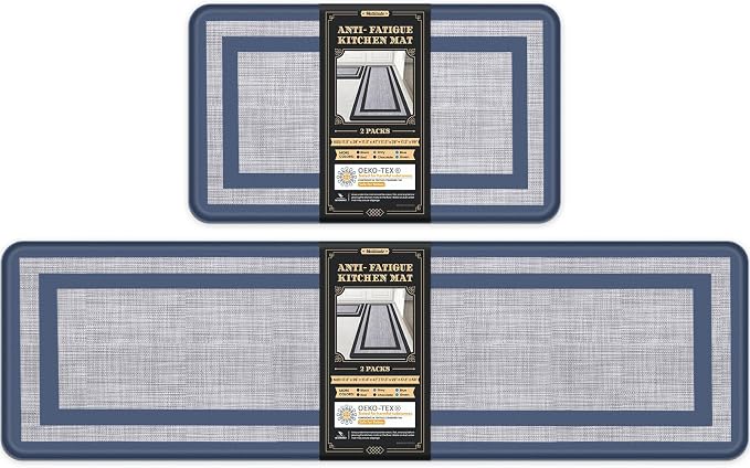 Mattitude Kitchen Mats Set of 2 Cushioned Rugs 0.47 inch Thick Anti-Fatigue Mats by Mattitude