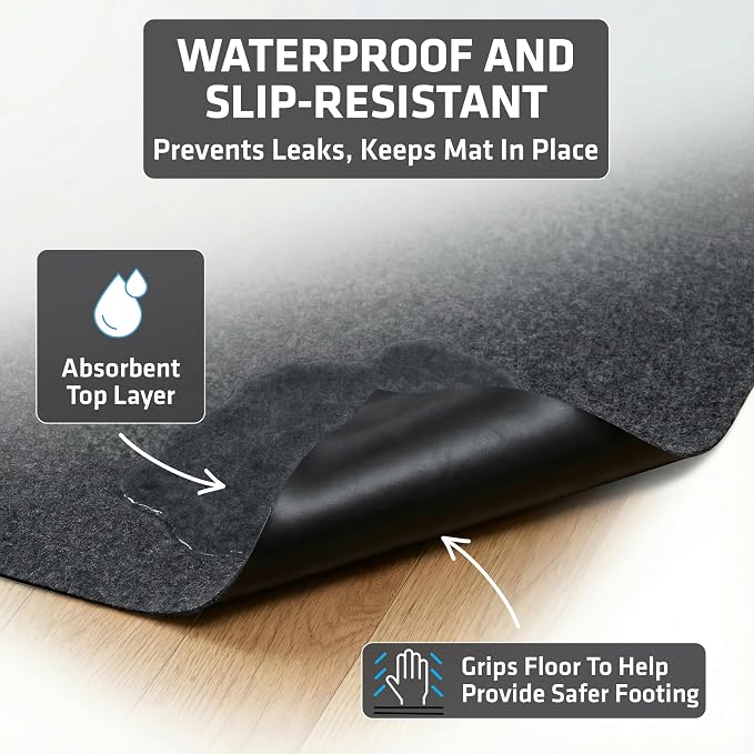 Drymate 2-Pack Jumbo Dog Playpen Mat, Waterproof, Slip-Resistant, Machine - Image 3