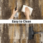 Soft Runner Rugs for Bedroom Hallways, 2x4 Abstract Brown Fluffy Shag Throw - Image 6