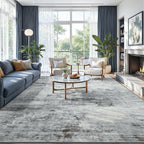 Toneed Abstract Area Rug 6x9 Modern Washable Rug Soft Non Slip Rug Low Pile - Image 4