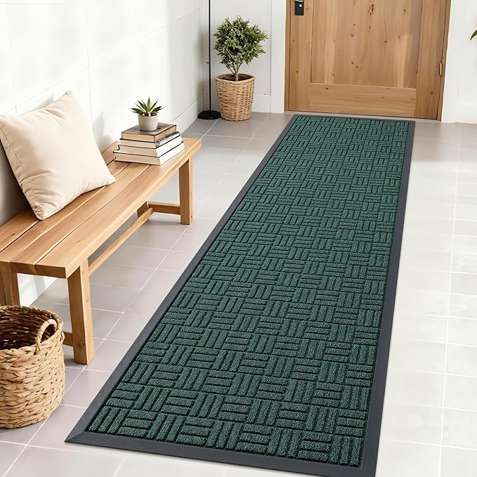 OLANLY Front Door Mat Outside Entrance 71x23, Heavy Duty Sturdy Natural Rubber by OLANLY