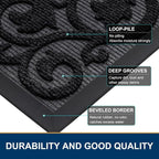 Smiry Welcome Door Mat Outside Entrance, Heavy Duty Trap Dirt and Moisture Easy - Image 4