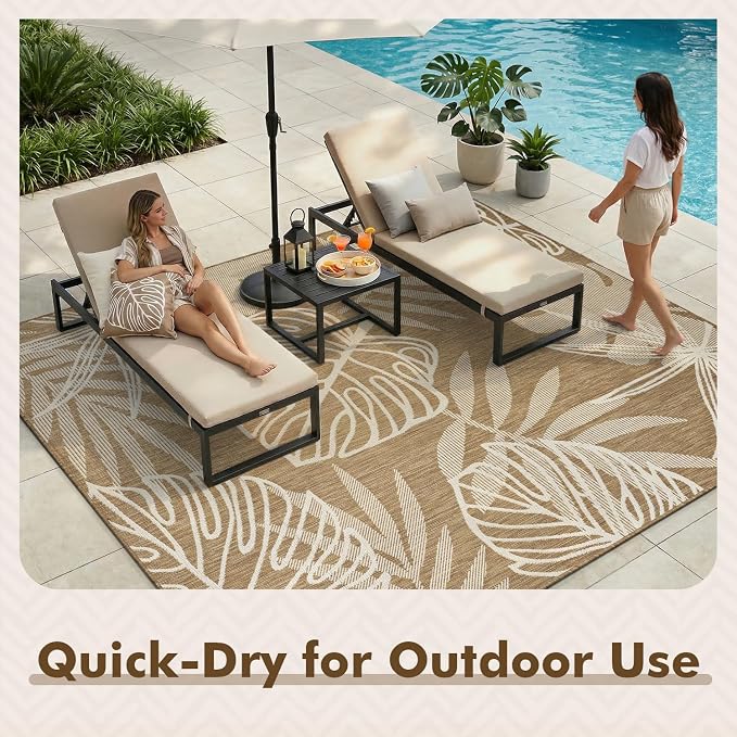 MontVoo-Outdoor Rug-Patio Rug 5x7 ft Polypropylene Indoor Outdoor Rugs Outdoor - Image 7