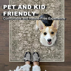 KILOCOCO Hallway Runner 2x5 Kitchen Runner Rug Printed Vintage Floral Washable - Image 6