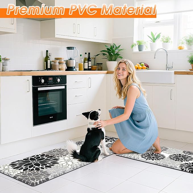 StepLively Kitchen Mats for Floor 2PCS, 0.47" Anti Fatigue Mats for Kitchen - Image 6