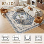 8x10 Washable Area Rug, Large Rugs - Image 6