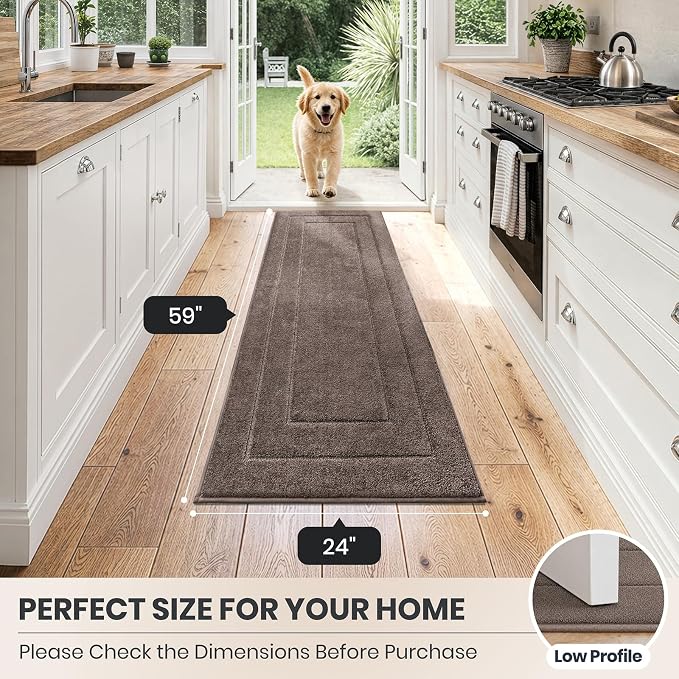 PURRUGS Dirt Trapping Door Mat 24" x 59", Non-Slip/Skid Machine Washable - Image 8