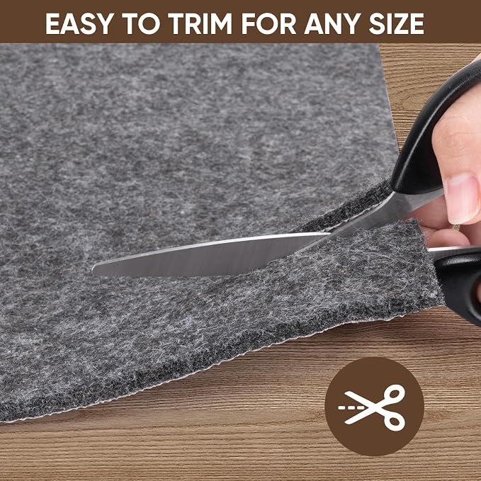 BALEINE Felt Non Slip Rug Pads, Extra Large 1/8" Thick Felt and Rubber Backing - Image 5