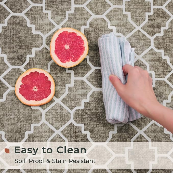 FRESHMINT Kitchen Mat Set of 2, Anti-Fatigue Cushioned Kitchen Mats - Image 4