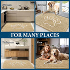 OLANLY Dog Door Mat for Muddy Paws 48x30, Paw Print Design, Absorbs Moisture - Image 8