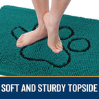 OLANLY Dog Door Mat for Muddy Paws 36x24, Paw Print Design, Absorbs Moisture - Image 4
