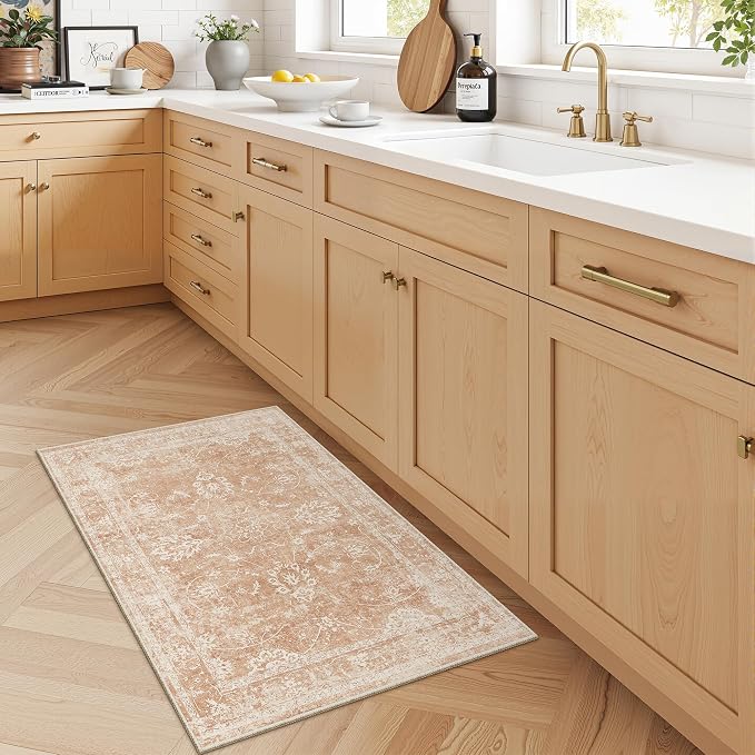 Madane 2x3 Washable Rugs for Entryway, Low Pile Non-Slip Small Area Rug Kitchen - Image 3