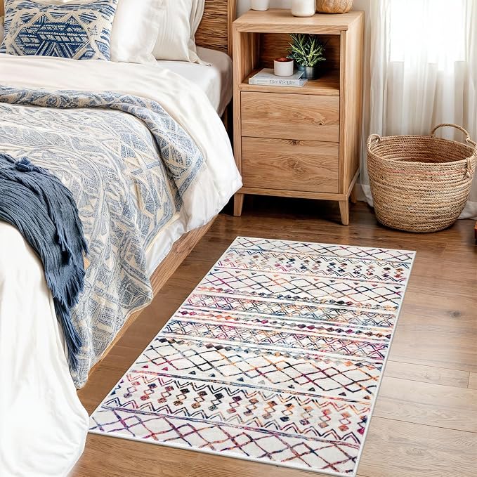 KUTA Moroccan Rugs for Entryway, 2x3 Multi-Color Area Rug Non-Slip Washable - Image 4