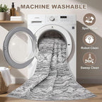 Nakagishi 5x7 Area Rugs Living Room: Washable Large Neutral Soft Rug Stain - Image 2