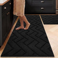 hicorfe Kitchen Runner Rugs and Mats Sets, 2 Pieces Absorbent Non-Slip Kitchen by Hicorfe