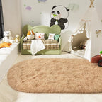 LOCHAS Bedroom Rug 3.3' x 6.2', Soft Oval Throw Rugs Carpet - Image 2