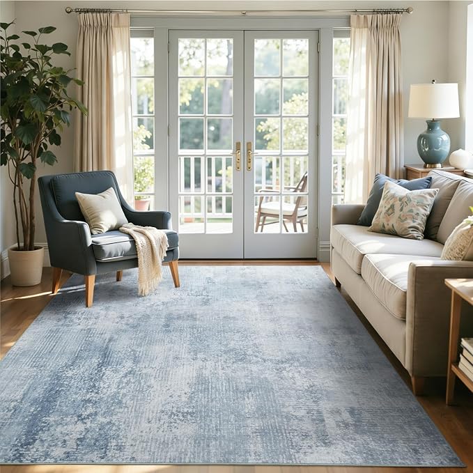 4x6 Ft Area Rugs for Living Room, Soft Non-Slip Washable Rugs Modern Abstract by Cuzwlovita
