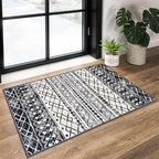 KUTA Moroccan Area Rugs 2x3, Ultra Soft Print Vintage Geometric Low-Pile Floor by KUTA