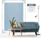 Macgace 5x7 Blue Area Rug, Soft Shag Carpet, Washable Living Room Rugs - Image 9