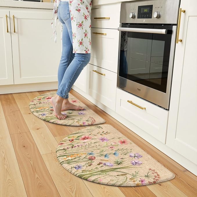 KIMODE Kitchen Mats for Floor Anti Fatigue, Ergonomic Waterproof Standing Mats by StayinComfortCookwithJoy