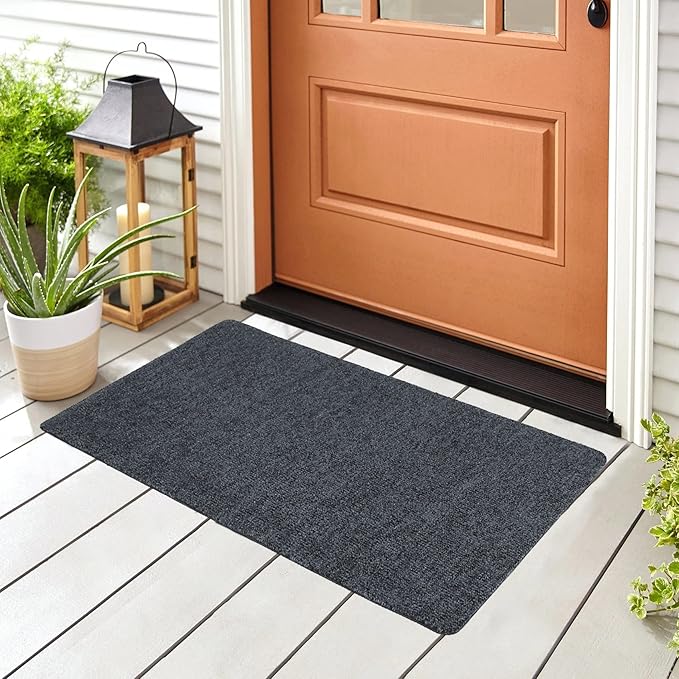 Doormats Outdoor and Indoor Ultra Thin Design, Strong Stain-Resistant Entryway by Neiza