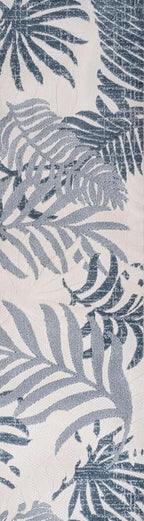 JONATHAN Y Tropics Palm Leaves Indoor Outdoor Runner Rug 2X8 Cream/Dark Blue - Image 7