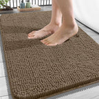 OLANLY Bathroom Rugs 34x21, Extra Soft Absorbent Chenille Bath Rugs, Rubber by OLANLY